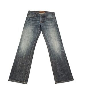 AGAVE Denimsmith Gringo Bootcut Jeans Men's 33 Dark Wash Made in USA Distressed